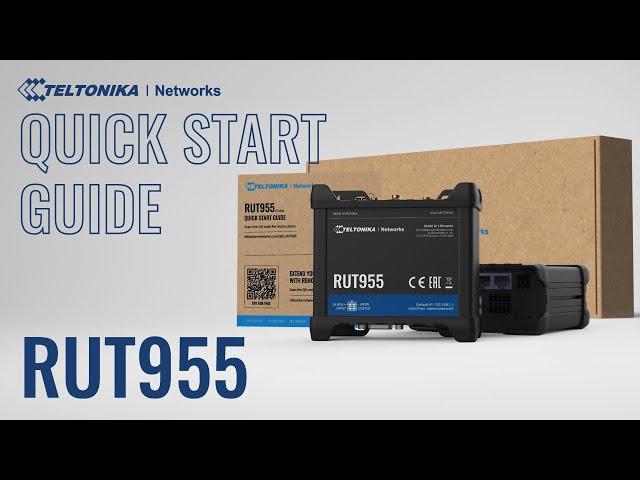 RUT955 Industrial Cellular Router Quick Start Guide | Teltonika Networks