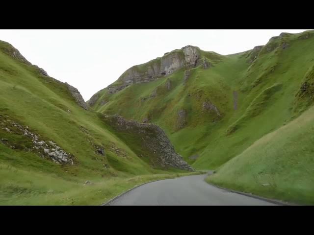 Driving through Winnats Pass, Peak District