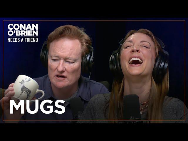 Kaley Cuoco Sent Conan And The Gang Mugs | Conan O'Brien Needs A Friend