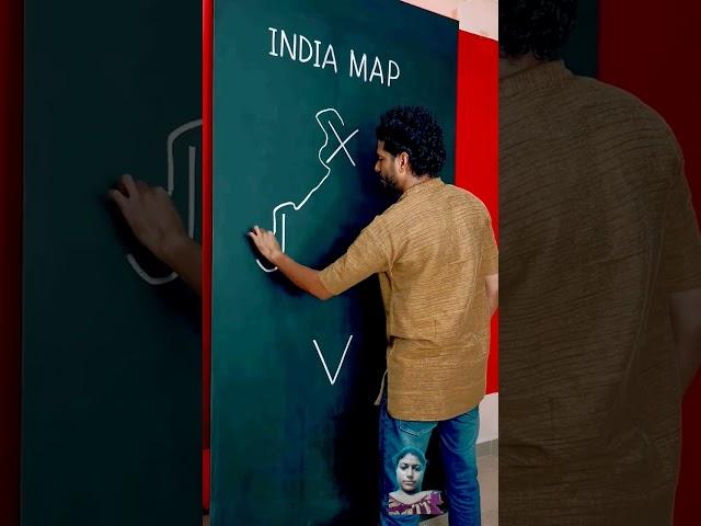 India map trick || how to draw #independenceday #republicday #art #drawing #artist #shorts