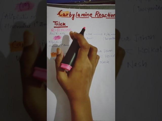 carbylamine reaction trick