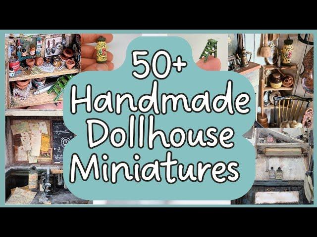 50 in 1! Dollhouse Miniatures made from scratch