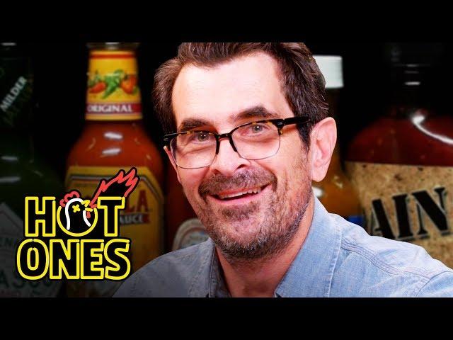 Ty Burrell Fears Sudden Death While Eating Spicy Wings | Hot Ones