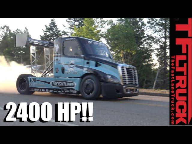 2,400 HP Freightliner Pikes Peak Hill Climb Race Truck Is Porsche Quick!
