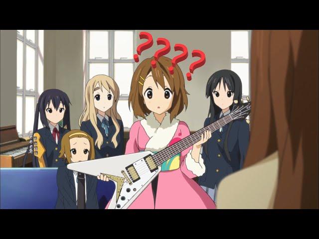 Is Yui a real guitarist? 【K-ON!】