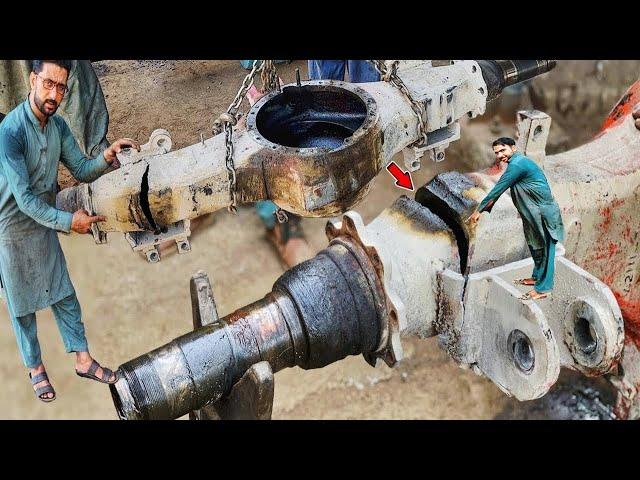 Heavy Duty Axle Tube Repairing Process | Truck Rear Broken Axle Tube Repair Work