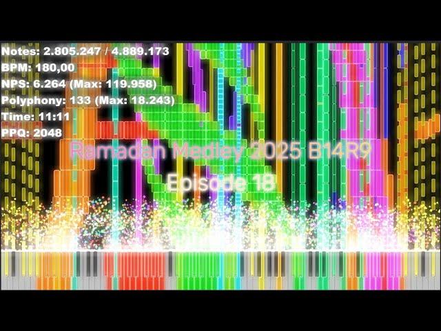 [Black MIDI] Ramadan Medley 2025 B14R9 Episode 18 - 4.88 Million Notes