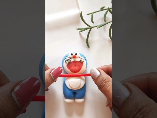 How to make doraemon with clay #shorts #jennahandcrafts