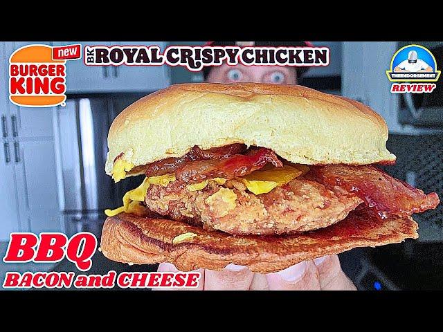 Burger King® BK Royal Crispy Chicken Sandwich Review!  | BBQ Bacon  and Cheese  | theendorsement