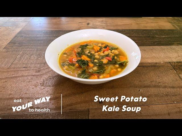 Sweet Potato and Kale Creamy Soup | Incredibly Heart Healthy #recipe #hearthealth