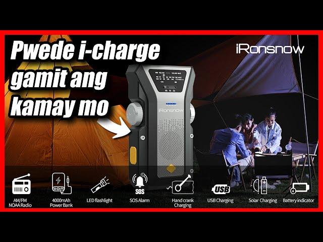 Radio na may Generator - iRonsnow Solar Crank Radio Unboxing