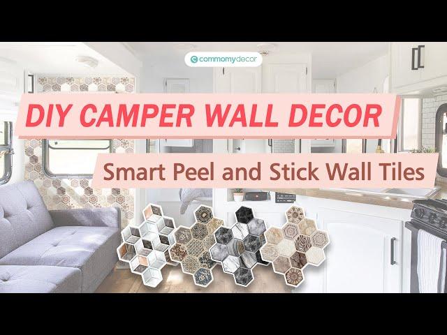 RV Travel Trailer Interior Decorating Ideas | RV Camper Makeover | COMMOMY DECOR Wall Tiles