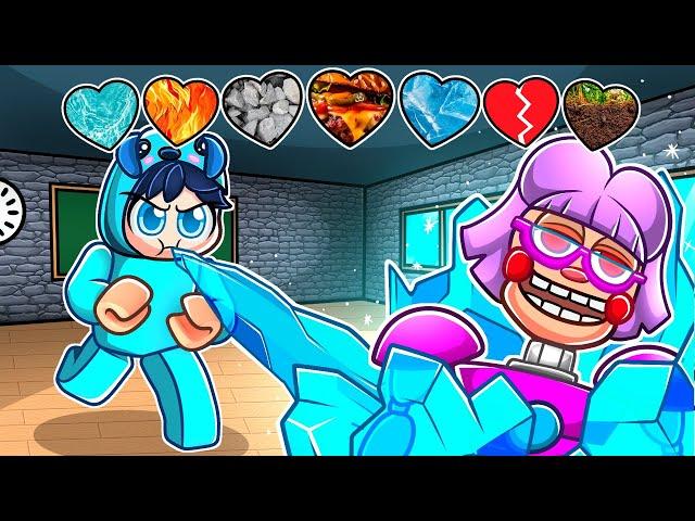 Using CUSTOM HEARTS vs MISS ANITRON in Roblox!