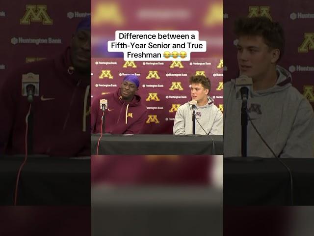 5th Year Senior vs. True Freshman  (via @gophersports)