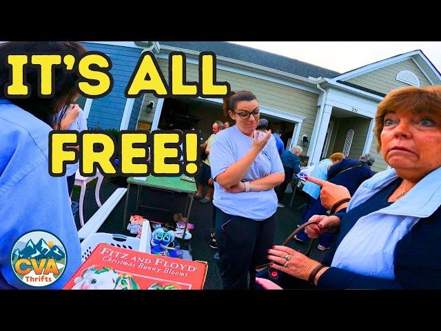 EVERYTHING IS FREE AT THIS HUGE YARD SALE!