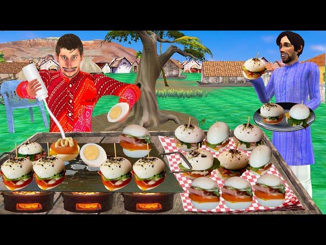 Famous Egg Burger Street Style Burger Street Food Hindi Kahani Moral Stories New Funny Comedy Video