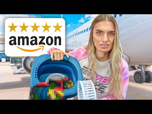 Je TESTE LES OBJETS AMAZON les PLUS INSOLITES de voyage (ça existe ça???)