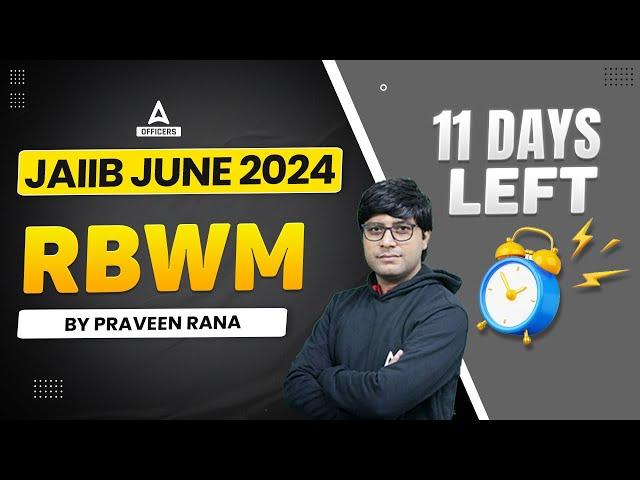 JAIIB RBWM 2024 Important Questions | JAIIB 2024 Online Classes  #19