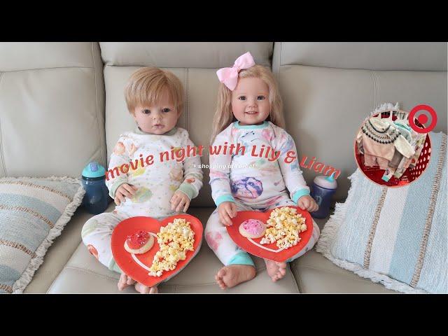 Movie Night With Lily & Liam + Shopping At Target | Sophia's Reborns