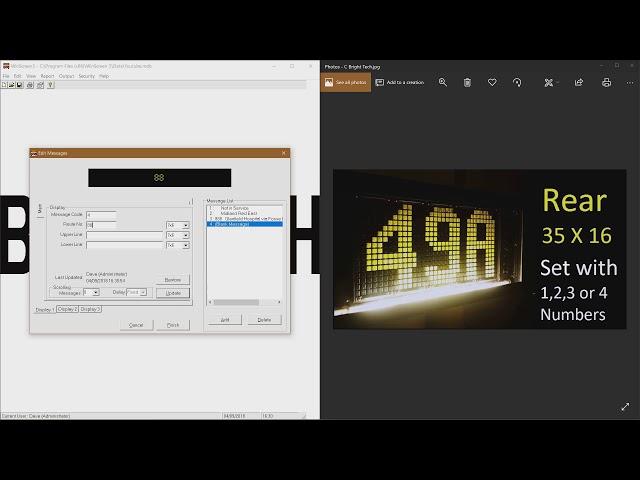 Programming a Bright Tech Developments Display with Winscreen3 Part1