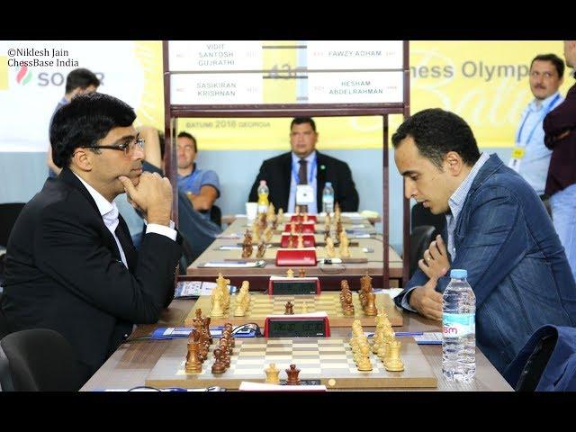 Initial moments of the match between India and Egypt | Round 7 of Batumi Olympiad 2018