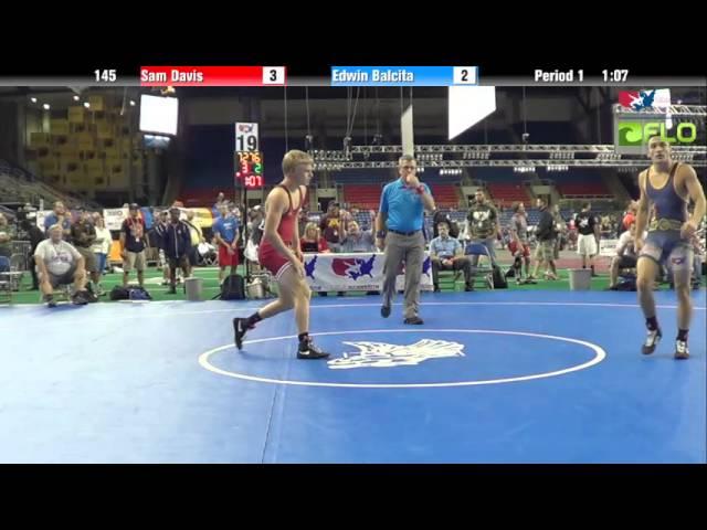 Junior 145 - Sam Davis (Washington) vs. Edwin Balcita (Maryland)