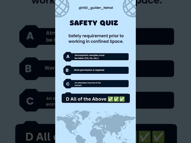 SAFETY QUIZ#hse #education #important #english #motivation #safety #shorts #short #new #2025