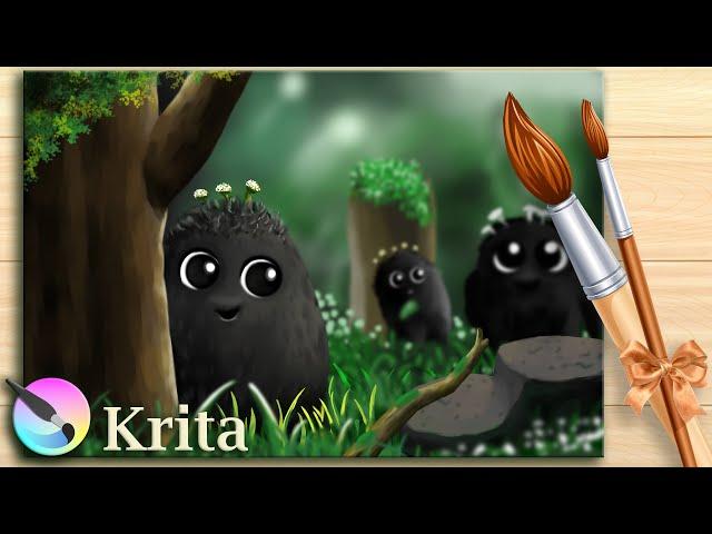 Krita Digital Drawing Tutorial - of Kena bridge of spirits- Speed Paint by Pallab Biswas