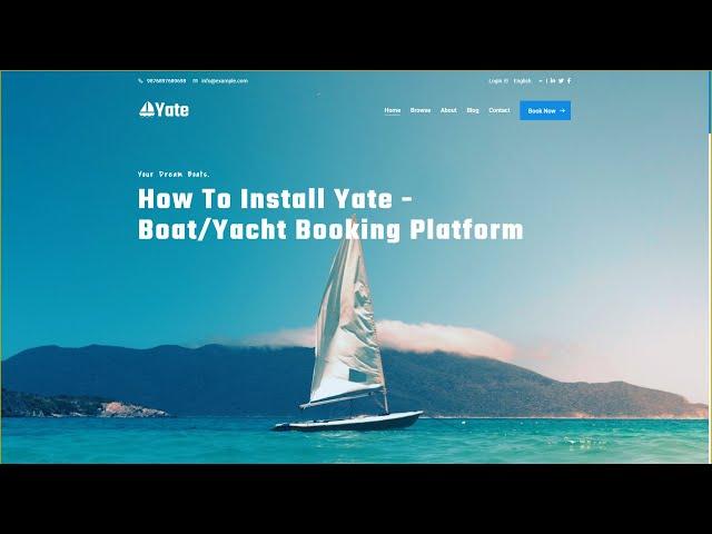 How to install Yate - Boat/Yacht Booking Platform