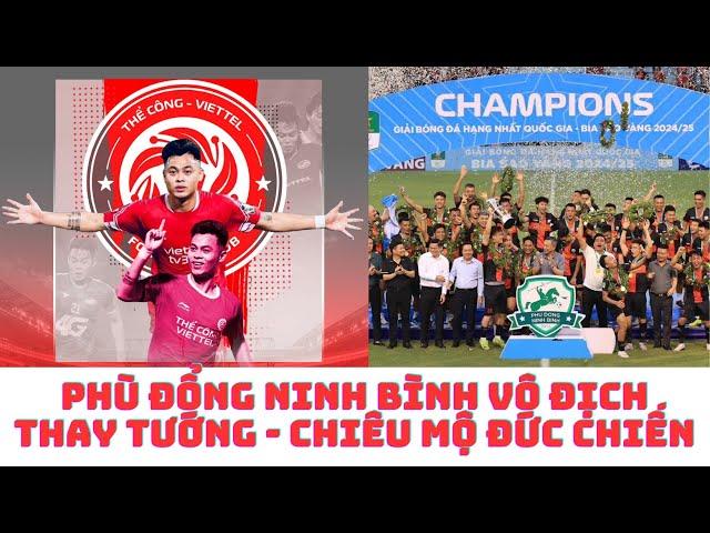 Phù Đổng Ninh Bình chiêu mộ Đức Chiến - có HLV trưởng mới sau chức vô địch