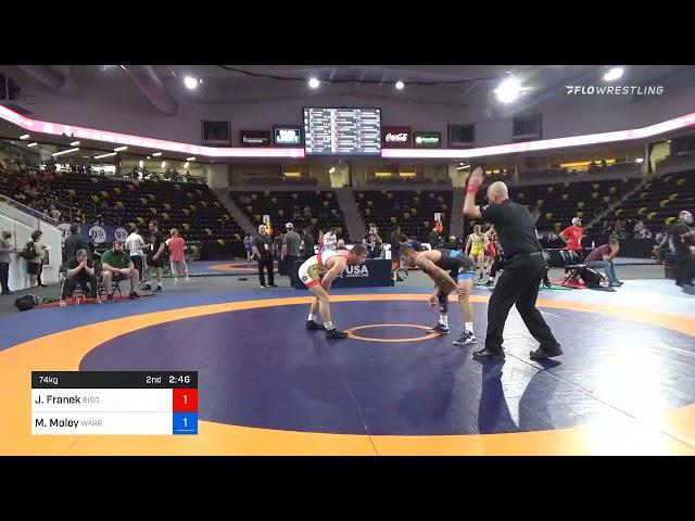 74 Kg Prelims - Jared Franek, Bison Wrestling Club Vs Matt Moley, Warrior Wrestling Club