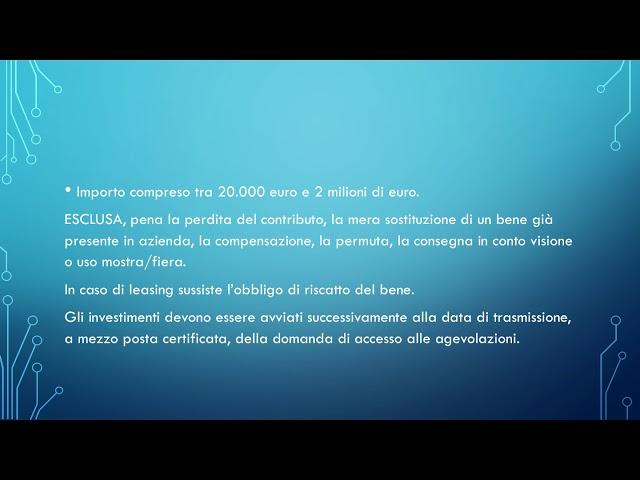 Iter semplificato "Nuova Sabatini"