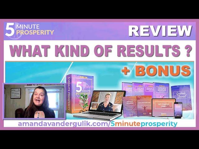 WHAT KIND OF RESULTS CAN YOU EXPECT ~ Natalie Ledwell 5 Minute Prosperity Program + BONUS