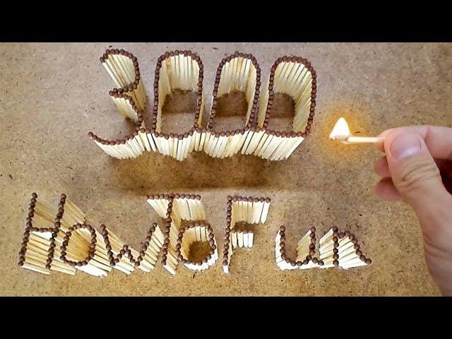 500 Matches Chain Reaction Amazing Fire Domino! Match Tower from HowToFun