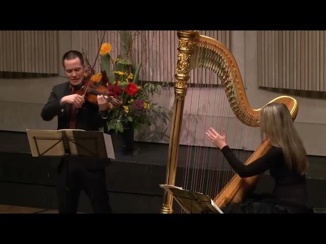 Joseph Lin and Katerina Englichová perform Saint-Saëns, Fantasy for Violin and Harp