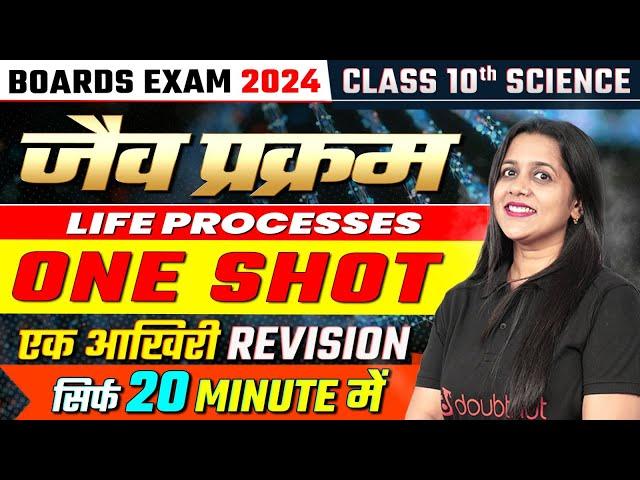 Complete Life Processes in 20 Minute  One Shot जैव प्रक्रम Class 10th Science #boardexam2024