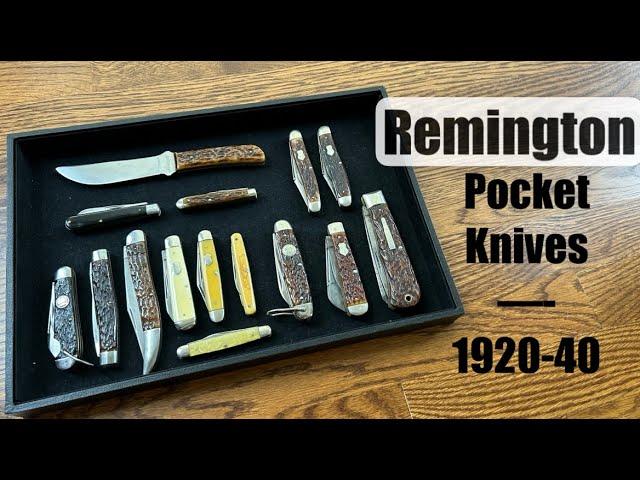 REMINGTON Pocket Knife Collection - Bullet trapper, muskrat, boy scout, toothpick, jack knives