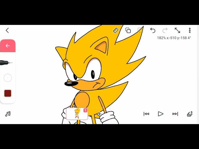 How to Draw SUPER SONIC + animation on flipaclip