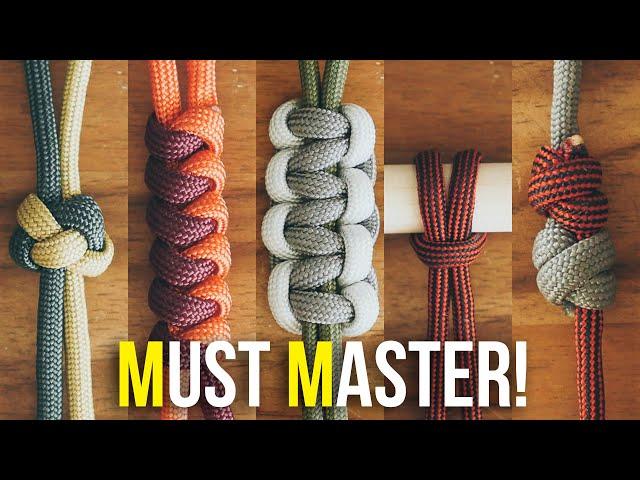 5 Knots Every Paracordist MUST MASTER | Beginner Knots You Need To Know!