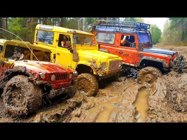 RC Cars MUD OFF Road — Land Rover Defender 90 and Hummer H1 #1— RC Extreme Pictures