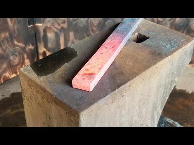 Hand-forged katana:  Step 1, forging out the bar