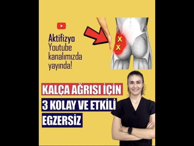 KALÇA AĞRISI İÇİN 3 KOLAY EGZERSİZ #aktifizyo #kalçaağrısı #kalçasıkışması