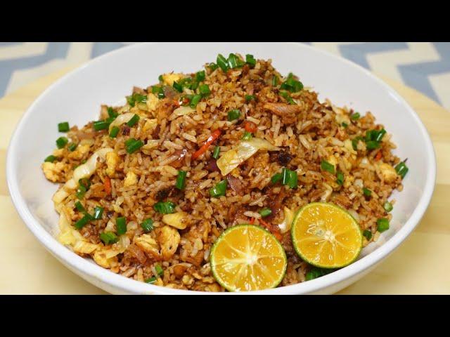 沙丁鱼炒饭，口感清爽，粒粒分明，好吃做法又简单Sardin Fried Rice, refreshing taste, distinct grains, delicious and simple