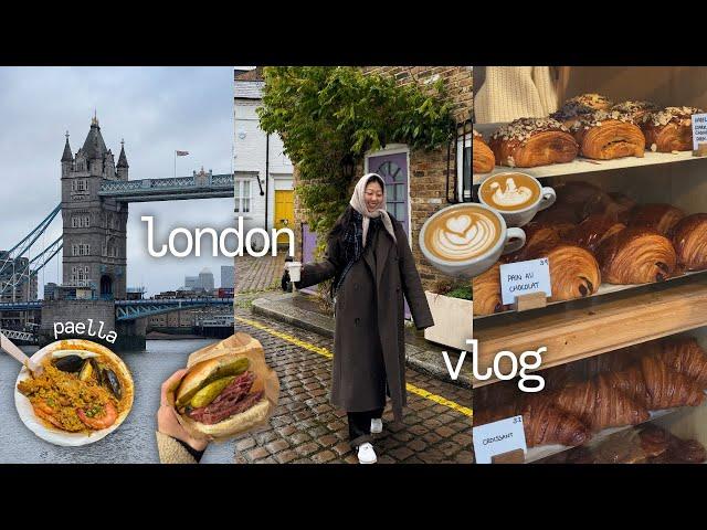 london vlog | coffee houses, borough market, bakeries, london eye/big ben, famous bookshops