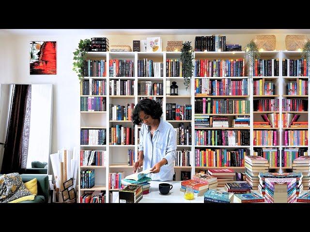 Reorganizing my 1000+ Books Home Library + Bookshelf Tour