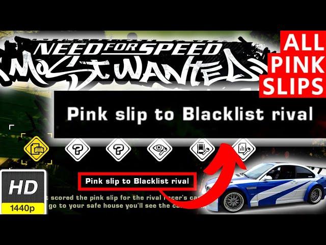 Need for Speed Most Wanted All Pink Slip Locations 1080p HD