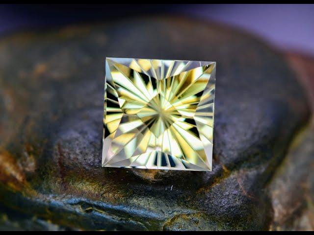 Light Yellow Citrin Cutting, Faceting and Polishing || Beautiful Precision Cutting of Gemstones