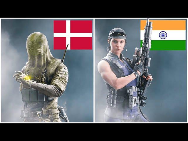 Rainbow Six Siege - All Operators Nationality