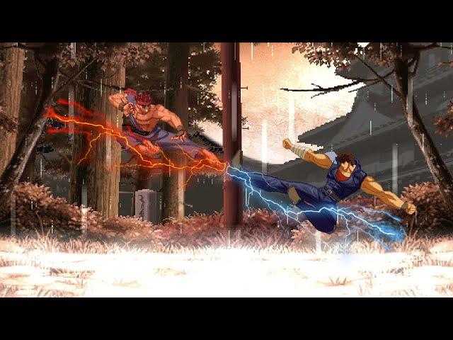 Evil Ryu Vs Kenshiro - Fist of the North Star X Street Fighter [Hokuto No Ken X Capcom][MUGEN Fight]