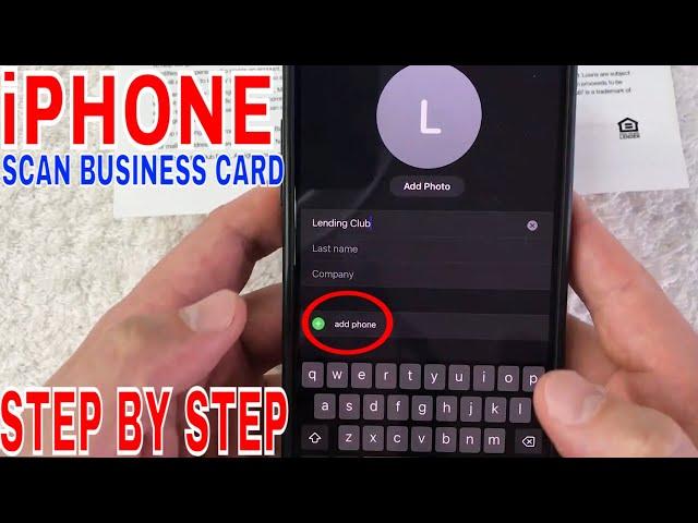   How To Scan Business Card To iPhone Contact 